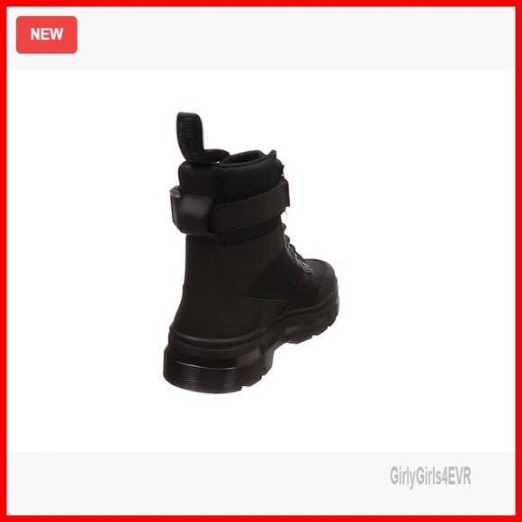 Unisex Lace-Up Combat Boots, Leather and Synthetic, Ankle Height